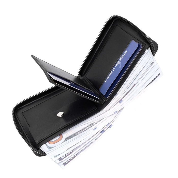 BAELLERRY D5103 Splicing Design Card Holder Coin Purse Men's RFID Blocking Wallet PU Leather Billfold - Coffee - 2