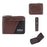 BAELLERRY D5103 Splicing Design Card Holder Coin Purse Men's RFID Blocking Wallet PU Leather Billfold - Coffee - 6