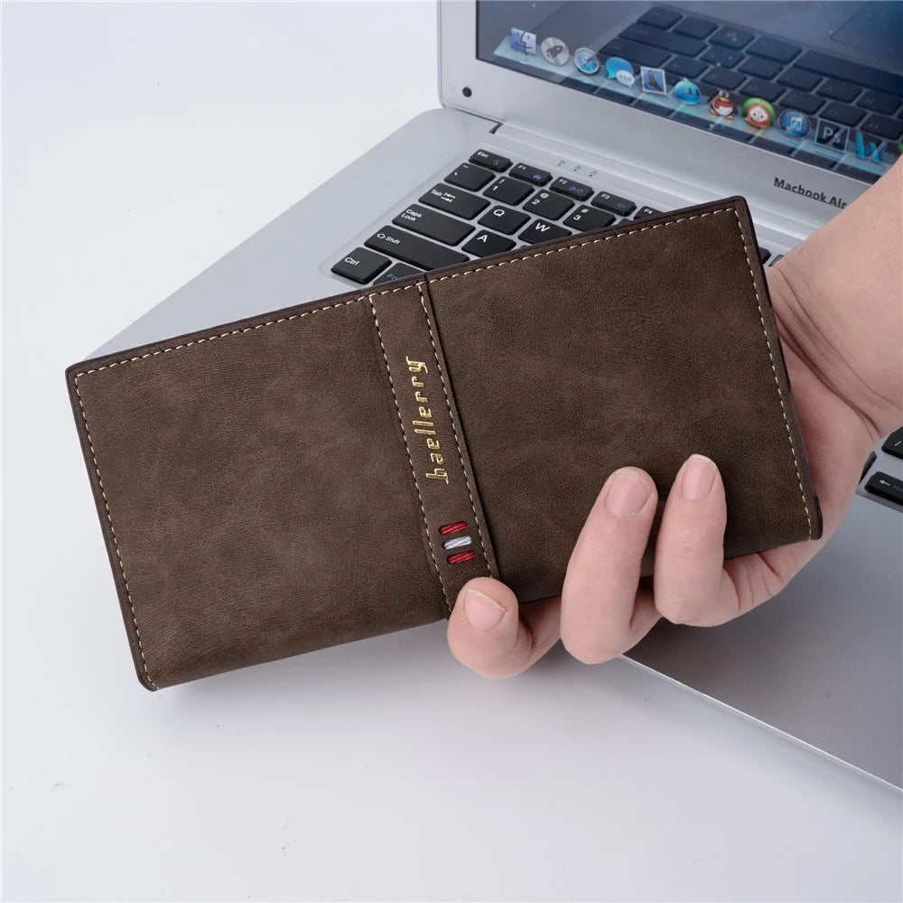 BAELLERRY C3023 PU Leather Long Wallet Men's Phone Storage Bag Card Holder Zipper Billfold Purse - Brown - 6