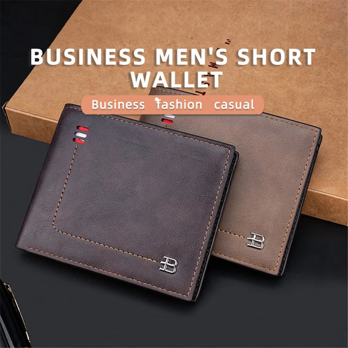 BAELLERRY D3034 Men's Retro RFID Blocking Wallet Card Holder Coin Purse Bag PU Leather Billfold - Brown - 5