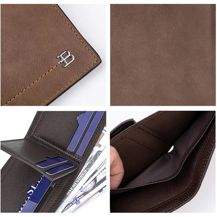 BAELLERRY D3034 Men's Retro RFID Blocking Wallet Card Holder Coin Purse Bag PU Leather Billfold - Brown - 6