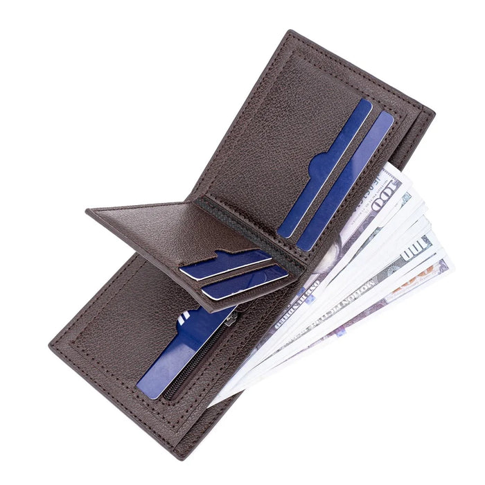 BAELLERRY D3035 Multiple Card Slots Men's RFID Blocking Wallet PU Leather Billfold Coin Purse - Brown - 2