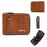 BAELLERRY D5102 PU Leather Card Holder Billfold Men's Retro RFID Blocking Zipper Wallet - Light Brown - 1