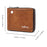 BAELLERRY D5102 PU Leather Card Holder Billfold Men's Retro RFID Blocking Zipper Wallet - Light Brown - 7