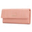 BAELLERRY N8918 Women's Clutch Bag PU Leather Wristlet Wallet Card Carrying Purse Keys Phone Organizer - Pink - 1