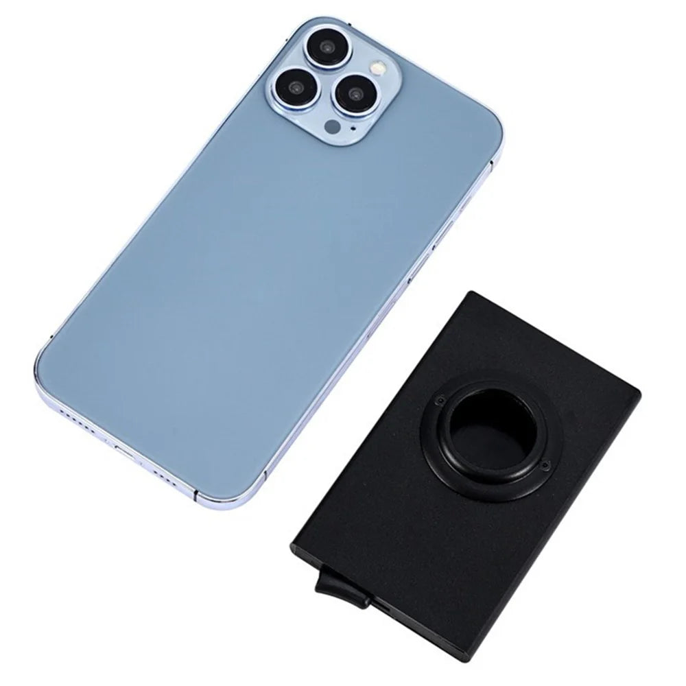 RFID Blocking Card Case Aluminum Alloy Automatic Pop-Up Credit Card Holder Smart Tracker Bag for AirTag  - Black - 4