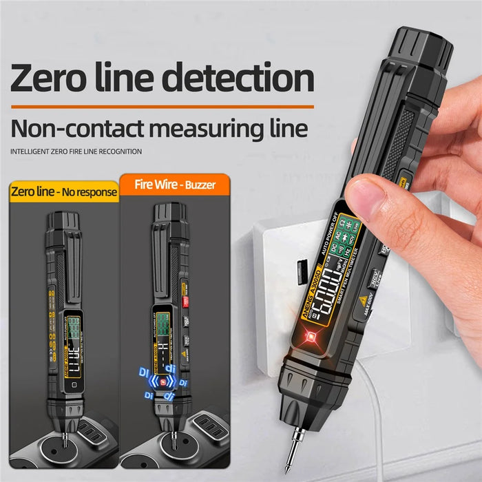 ANENG A3005D 6000 Counts Smart Digital Detector Pen Multimeter AC / DC Voltage NCV Voltmeter Tester Tool, High-end Version - 6