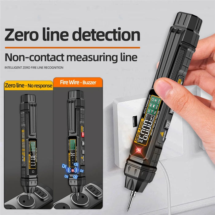 ANENG A3005D Smart Multimeter 6000 Counts Digital Detector Pen AC / DC Voltage NCV Voltmeter Tester Tool, Standard Version - 6