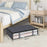 4 Handle Design Non-woven Fabric Foldable Clothing Storage Bag Blanket Clothes Toys Storage Bag - Grey - 7