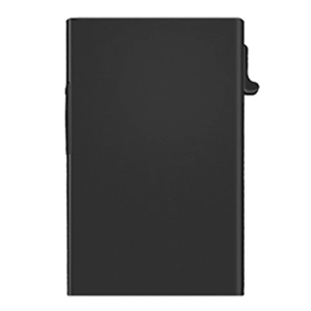 TDL005 RFID Blocking Card Case Aluminum Alloy Easy Pop-Up Credit Card Holder Bag - Black - 1