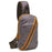 Retro Waxed Canvas+Cowhide Chest Bag Waterproof Men Single Shoulder Crossbody Bag - Grey - 1