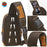 Retro Waxed Canvas+Cowhide Chest Bag Waterproof Men Single Shoulder Crossbody Bag - Grey - 2