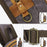 Retro Waxed Canvas+Cowhide Chest Bag Waterproof Men Single Shoulder Crossbody Bag - Grey - 6