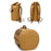 Casual Retro Waxed Canvas+Cowhide Backpack Waterproof Men Travel Luggage Bag - Yellow - 2