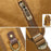 Casual Retro Waxed Canvas+Cowhide Backpack Waterproof Men Travel Luggage Bag - Yellow - 7