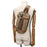 Retro Men Waxed Canvas+Cowhide Chest Bag Breathable Single Shoulder Crossbody Bag - Khaki - 2