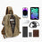 Retro Men Waxed Canvas+Cowhide Chest Bag Breathable Single Shoulder Crossbody Bag - Khaki - 4