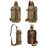 Retro Men Waxed Canvas+Cowhide Chest Bag Breathable Single Shoulder Crossbody Bag - Khaki - 6
