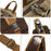 Retro Men Waxed Canvas+Cowhide Chest Bag Breathable Single Shoulder Crossbody Bag - Khaki - 7