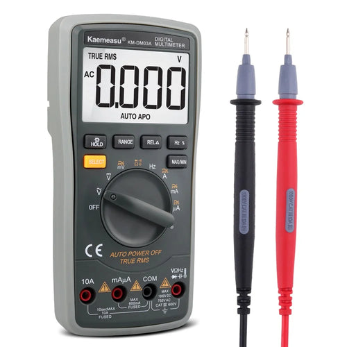 KAEMEASU KM-DM03A High Precision Digital Multimeter 6000 Count Display AC / DC Smart Tester, without Battery - 1