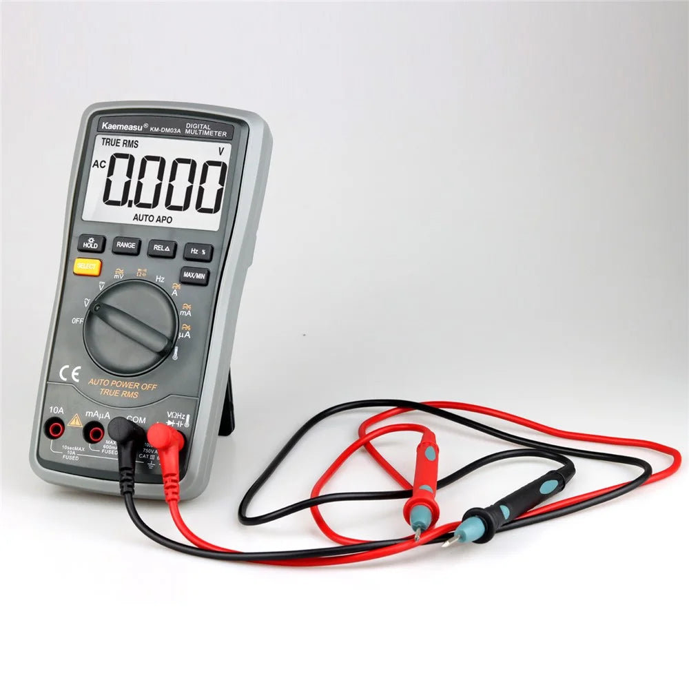 KAEMEASU KM-DM03A High Precision Digital Multimeter 6000 Count Display AC / DC Smart Tester, without Battery - 7
