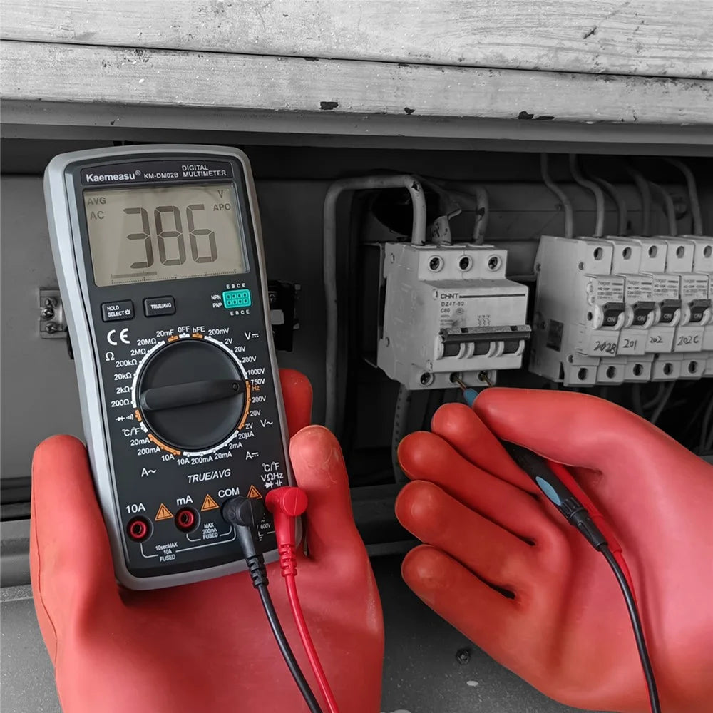 KAEMEASU KM-DM02B HD Screen Portable Smart Multimeter, Anti-Burn Electrician LCD Backlit AC / CD Voltage / Current Tester, No Battery - 6