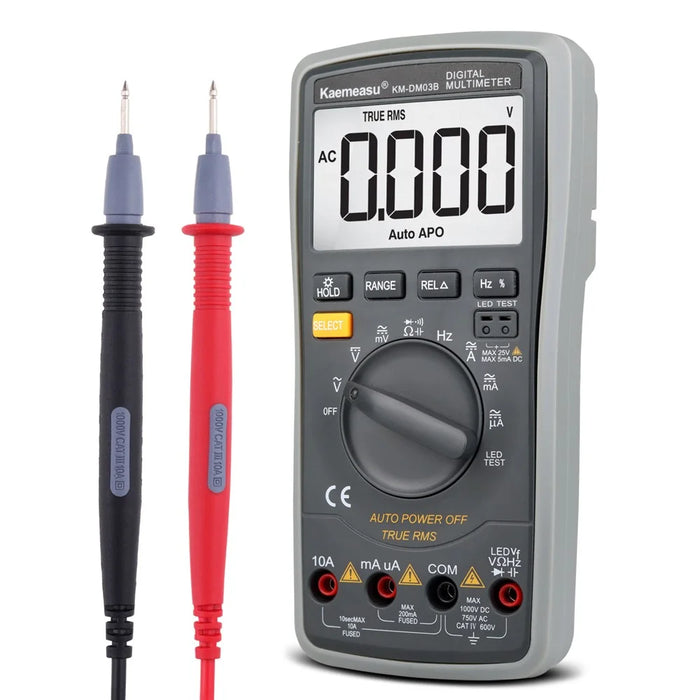 KAEMEASU KM-DM03B High-Precision Auto Smart Multimeter, Anti-Burn LCD Screen 6000 Count Digital Multimeter, No Battery - 1