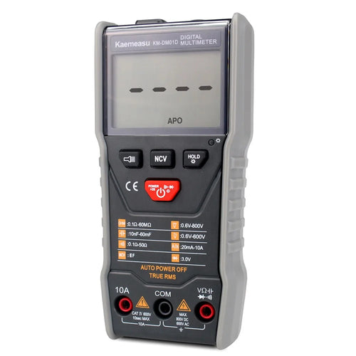 KAEMEASU KM-DM01D Auto Scanning Digital Multimeter 6000 Counts AC / DC Voltage / Current Smart Tester with LCD Backlit, No Battery - 1