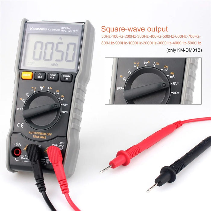 KAEMEASU KM-DM01B High-Precision Auto Multimeter Square Wave Output Multi-Function Multimeter with Flashlight, No Battery - 7