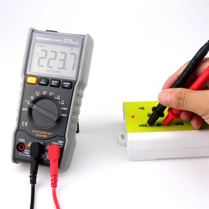 KAEMEASU KM-DM01C Pocket Digital Multimeter Auto Range Electrical Tester for AC / DC, Voltage, Current, Temperature Measurement (No Battery) - 7