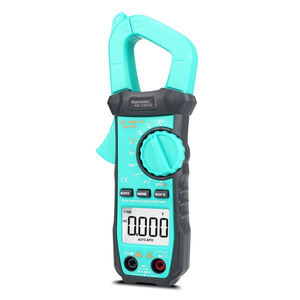 KAEMEASU KM-CM21D Digital Clamp Meter Multimeter Electrical Tester Measuring AC / DC Voltage, Current, NCV (No Battery) - 1