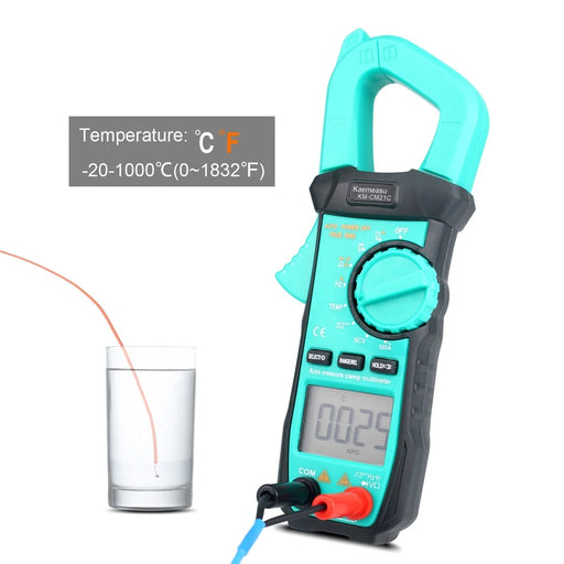 KAEMEASU KM-CM21C Digital Clamp Meter Portable Mini Multimeter for AC Voltage / Current, DC Voltage, NCV Measuring (No Battery) - 2