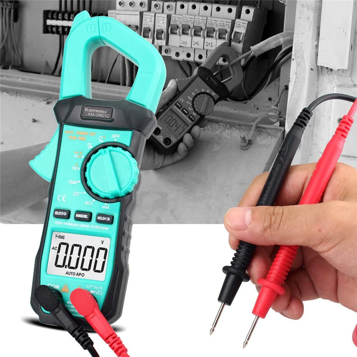 KAEMEASU KM-CM21C Digital Clamp Meter Portable Mini Multimeter for AC Voltage / Current, DC Voltage, NCV Measuring (No Battery) - 3