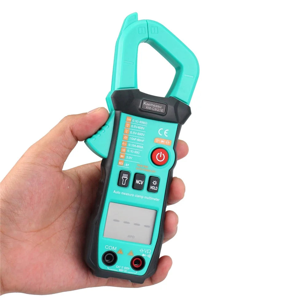 KAEMEASU KM-CM21E Mini Clamp Meter 6000 Counts Smart Multimeter Tester Measures Current Voltage Resistance, No Battery - 2