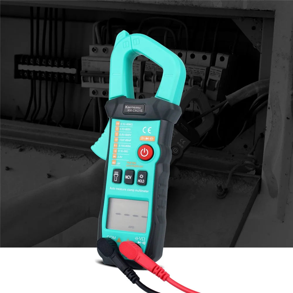 KAEMEASU KM-CM21E Mini Clamp Meter 6000 Counts Smart Multimeter Tester Measures Current Voltage Resistance, No Battery - 5