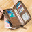 BANYANU N991 Oil Wax Cowhide Men Long Wallet Zipper Large Capacity Wallet - Khaki - 6