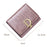 BANYANU BYN-3206 D Buckle Pearlized Cowhide Leather Women Tri-fold Wallet - Shimmer Pink - 5