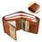 BANYANU N2011 Cowhide Men Tri-fold Short Wallet Cards Cash Holder - Brown - 1
