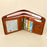 BANYANU N2011 Cowhide Men Tri-fold Short Wallet Cards Cash Holder - Brown - 3