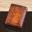 BANYANU N2011 Cowhide Men Tri-fold Short Wallet Cards Cash Holder - Brown - 7