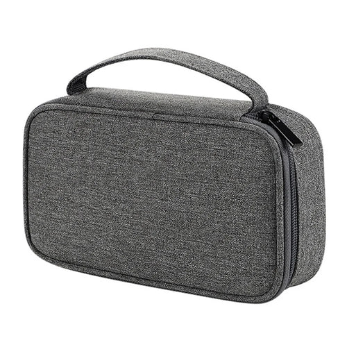 Travel U Disk Data Cable Organizer Digital Accessories Storage Bag, Size M - Dark Grey - 1
