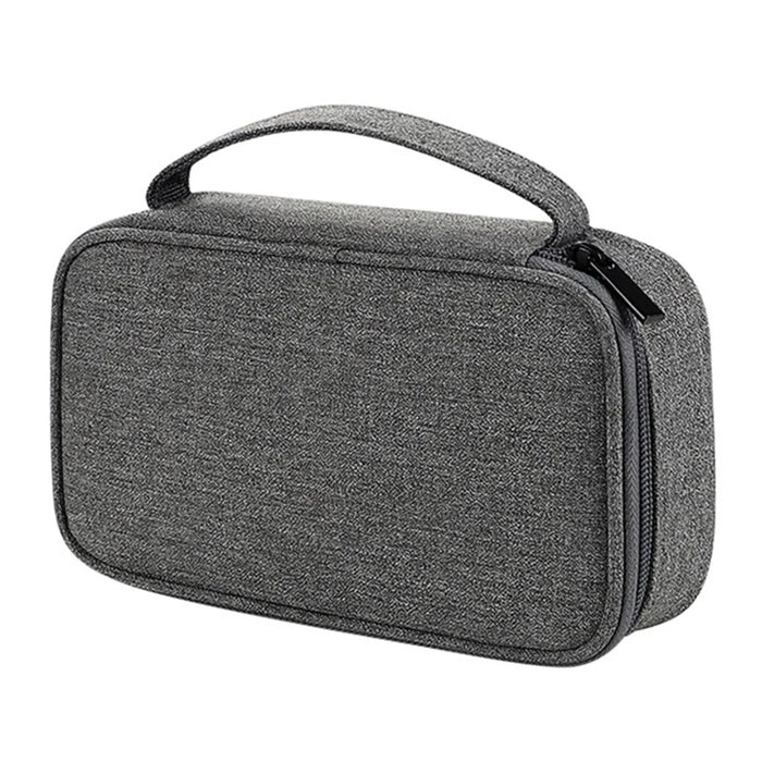 Travel U Disk Data Cable Organizer Digital Accessories Storage Bag, Size M - Dark Grey - 1