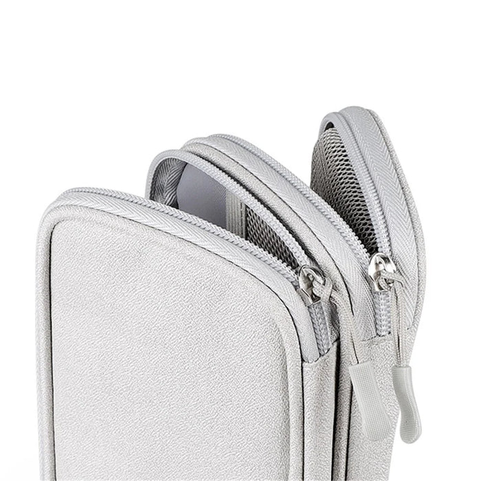 Size S (19x11x5.5cm) Electronics Accessories Bag Travel Organiser Bag for USB Cable SD Card Charger - Grey - 5