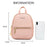 FOREVER YOUNG PL931-5 PU Leather Backpack Women Casual Dual Shoulder Bag - Pink - 4