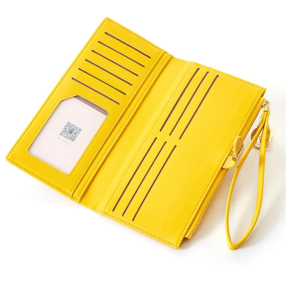 FOREVER YOUNG PL821-4-1 Stylish Women Long Wallet PU Leather Clutch Bag - Pink - 3