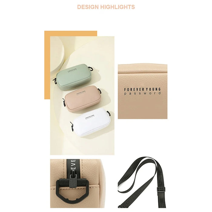 FOREVER YOUNG PL827-92 Stylish Casual PU Leather Women Crossbody Bag - Apricot - 2