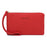FOREVER YOUNG H329-8S Solid Color Women Coin Purse PU Leather Clutch Bag - Red - 1