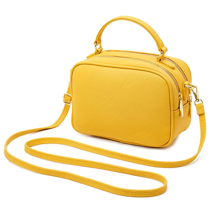 FOREVER YOUNG PL914-11 Solid Color PU Leather Women Crossbody Bag - Baby Blue - 3