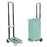 Folding Shopping Trolley 2-Wheels Shopping Cart Grocery Trolley with Storage Bag - Green - 1