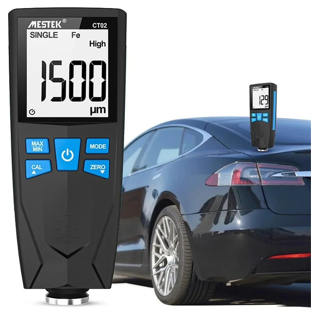 MESTEK CT02 Digital Coating Thickness Gauge 0-1500um Fe / NFe Thickness Meter, Basic Model - 1